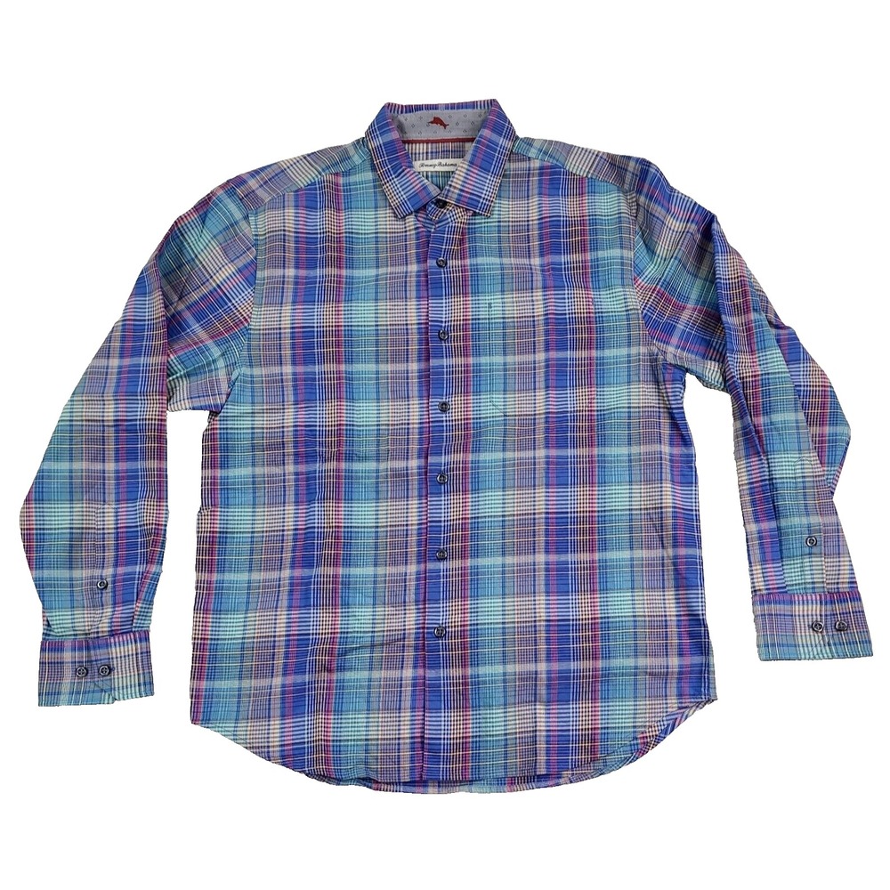 Tommy Bahama Mens Long Sleeve Shirt Size Medium Chuckwalla Check Cotton New